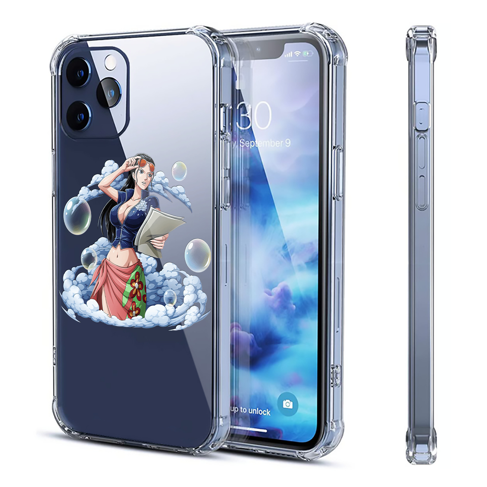 （画像用） ワンピース ニコ・ロビン ONE PIECE Nico Robin 【iPhone 12シリーズ対応】透明スマホケース（クリアソフトケース）